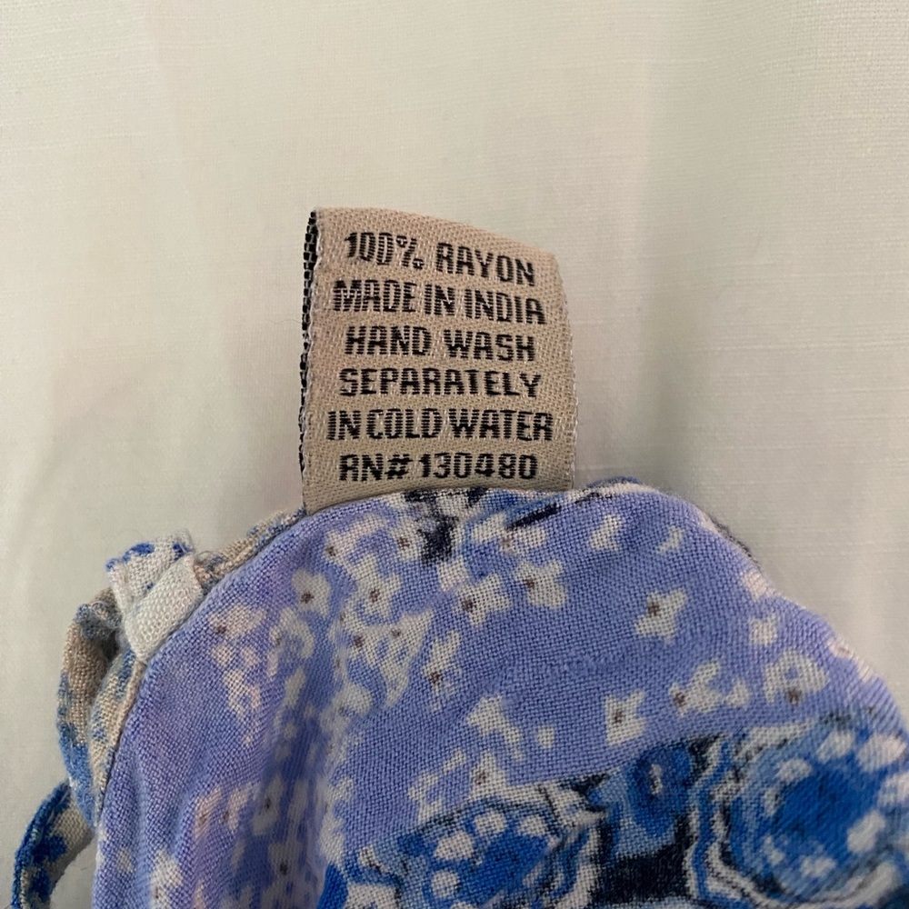 Vintage Devi Blue Patchwork Mini Dress - image 5